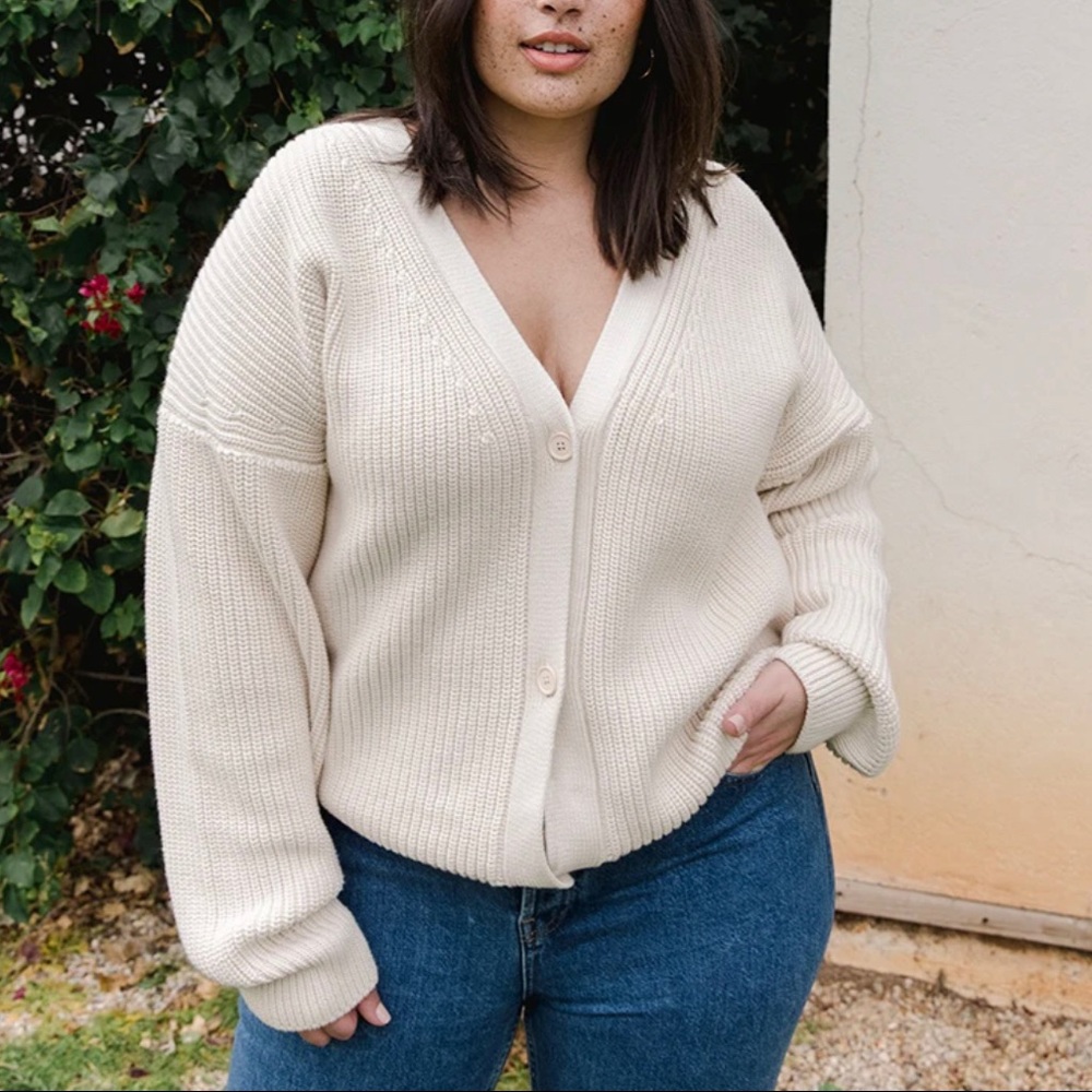 🌱 BNWT Tradlands Shelter Cardigan - 4X in color BIRCH